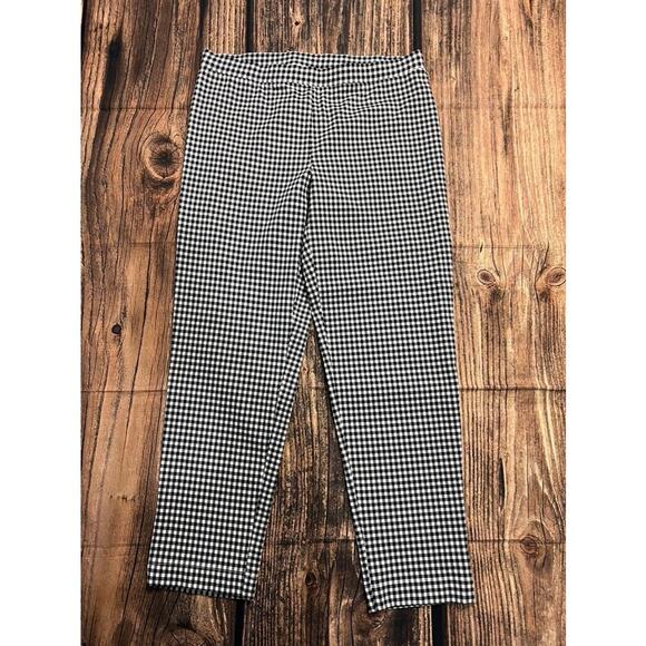 Talbots Women's Black Check Ankle Pants Size Large Casual Stretchy Fit - Picture 2 of 5